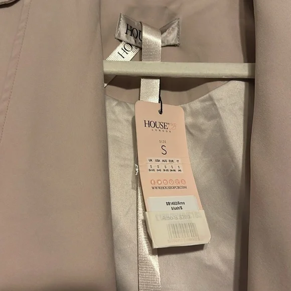 NWT House of CB Arno Waterfall Trench Coat